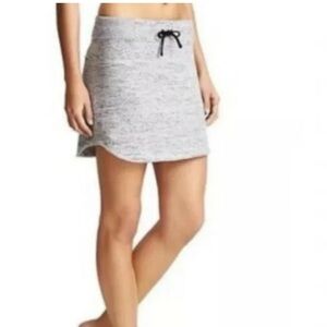 Athleta Heather Gray Mini Skirt with Black Tie